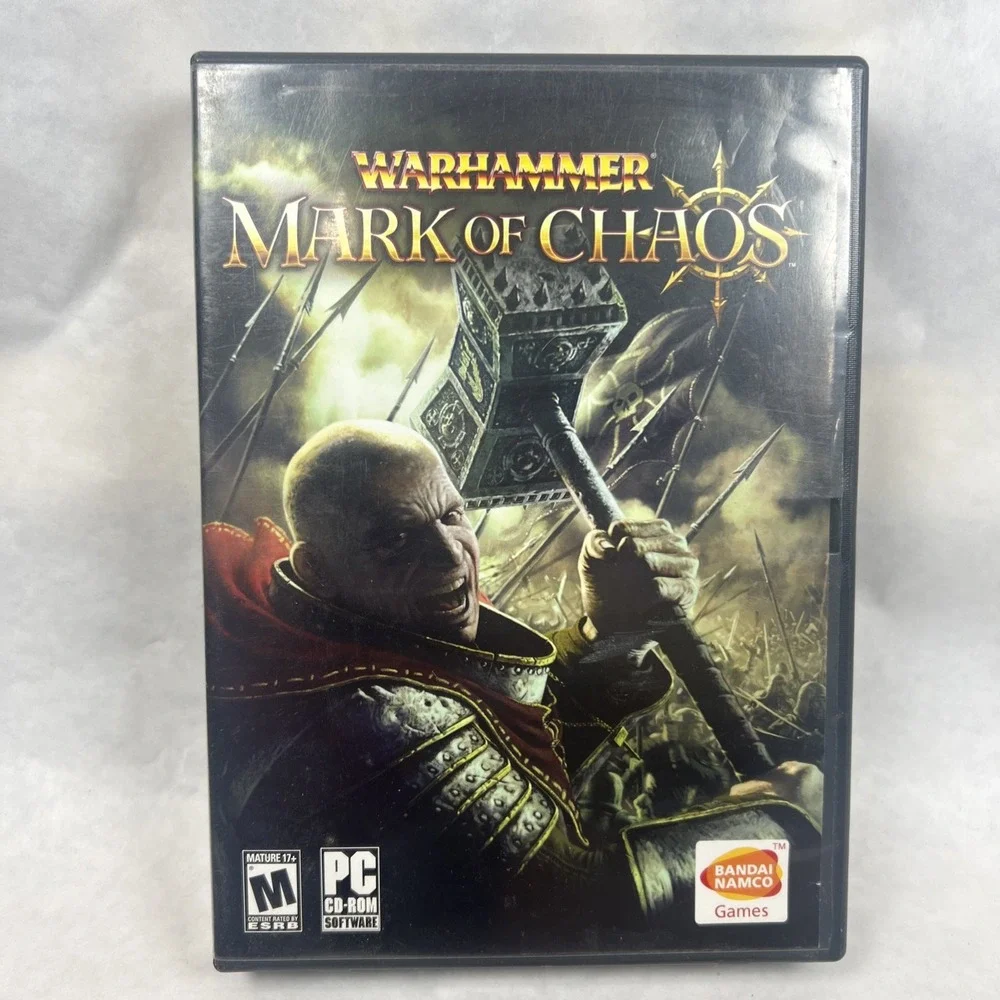 Warhammer Mark of Chaos (PC, 2006) Bandai Namco Complete with‎ Manual CIB